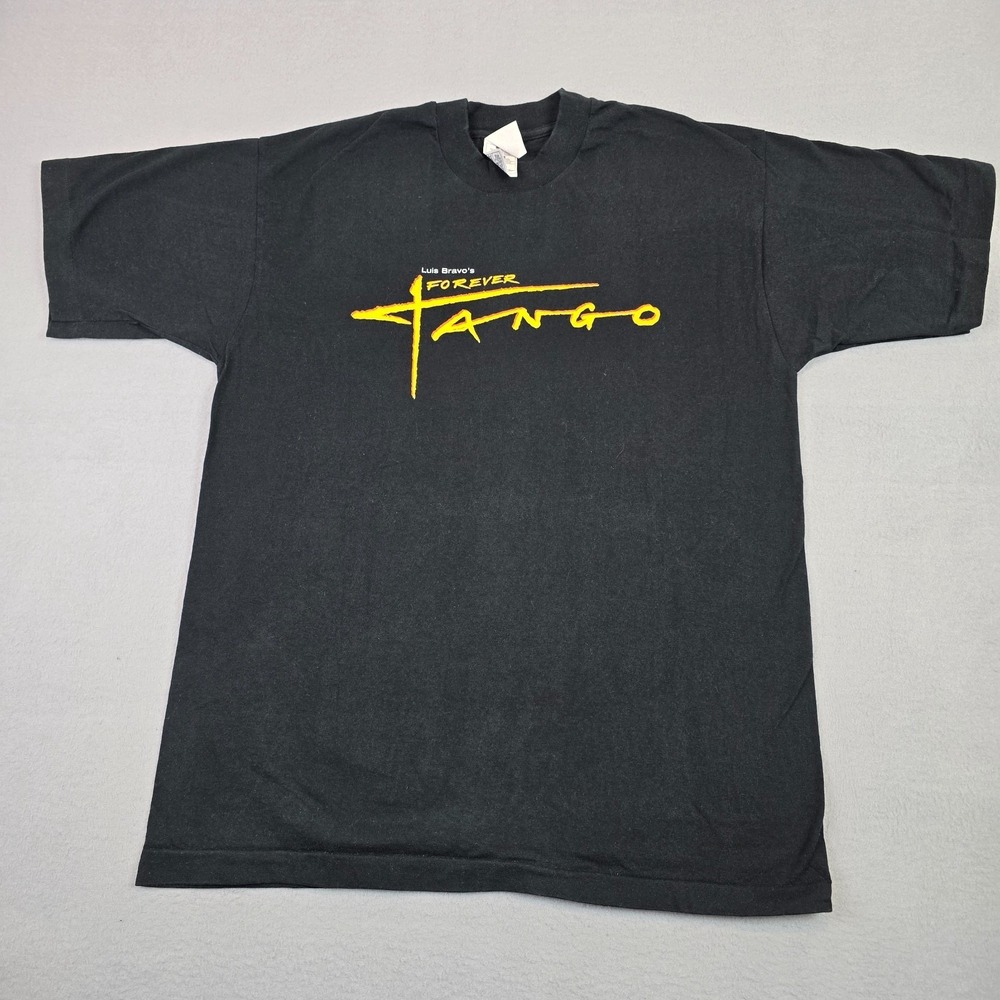 Vintage Luis Bravo's Forever Tango Tshirt Large Black Graphic Tee Broadway Dance